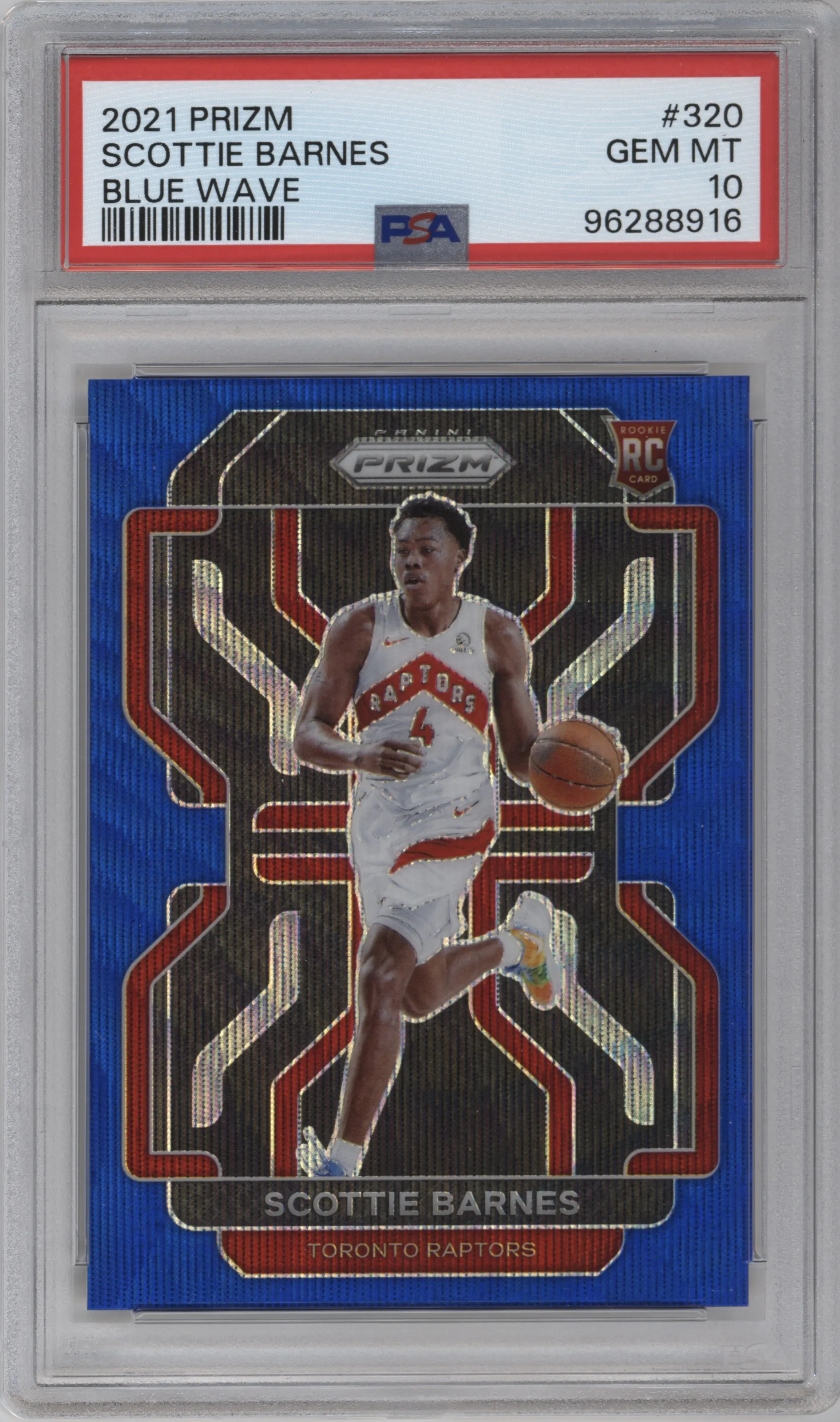 2021 Panini Prizm Scottie Barnes Blue Wave PSA 10