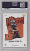 Michael Penix Jr. from the 2024 Panini Absolute set graded by PSA and given an overall grade of 10.