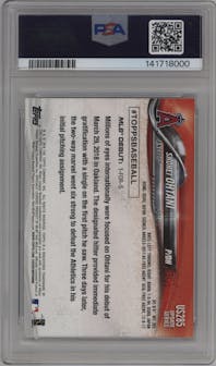 Shohei Ohtani from the 2018 Topps Update set graded by PSA and given an overall grade of 10.