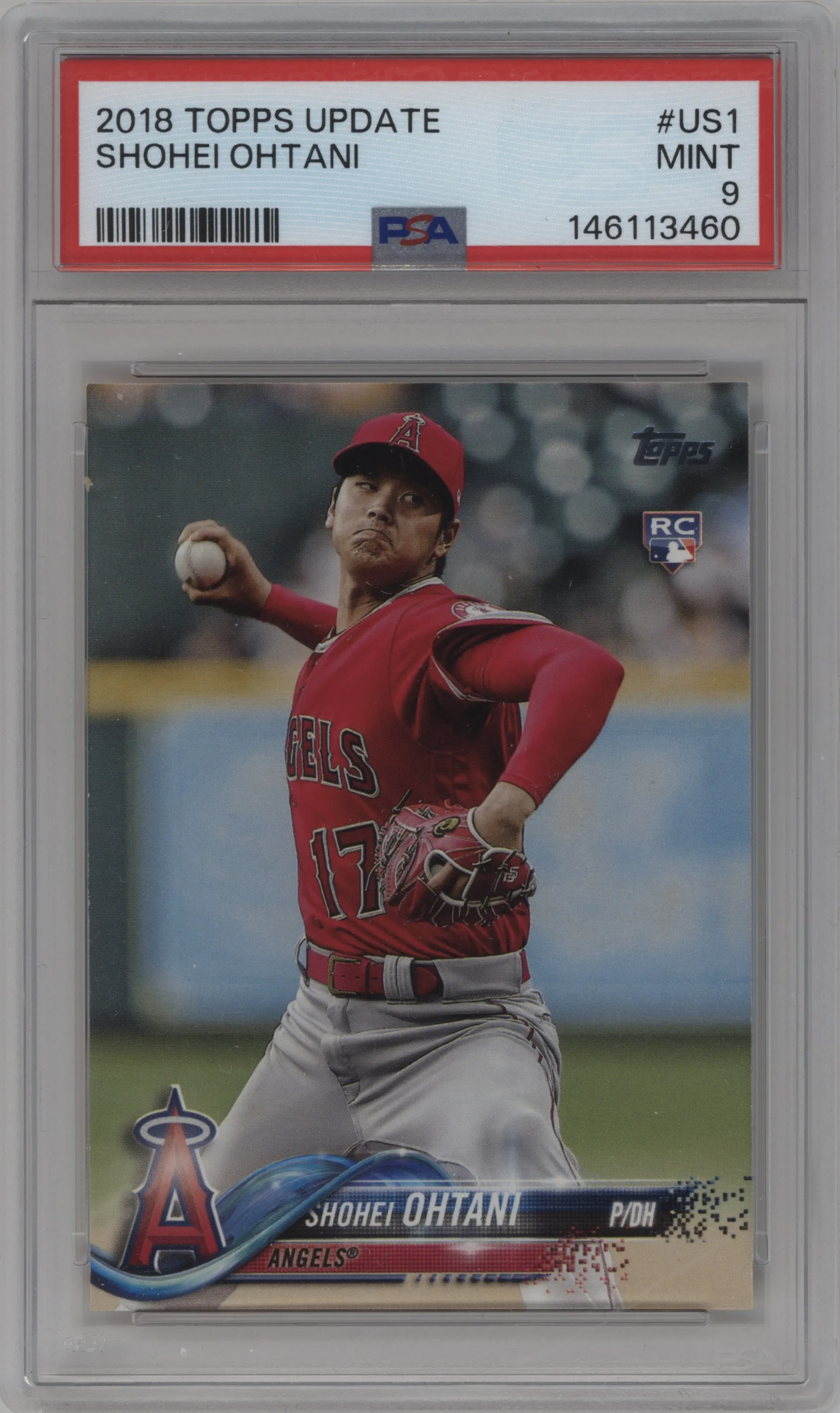 2018 Topps Update Shohei Ohtani PSA 9