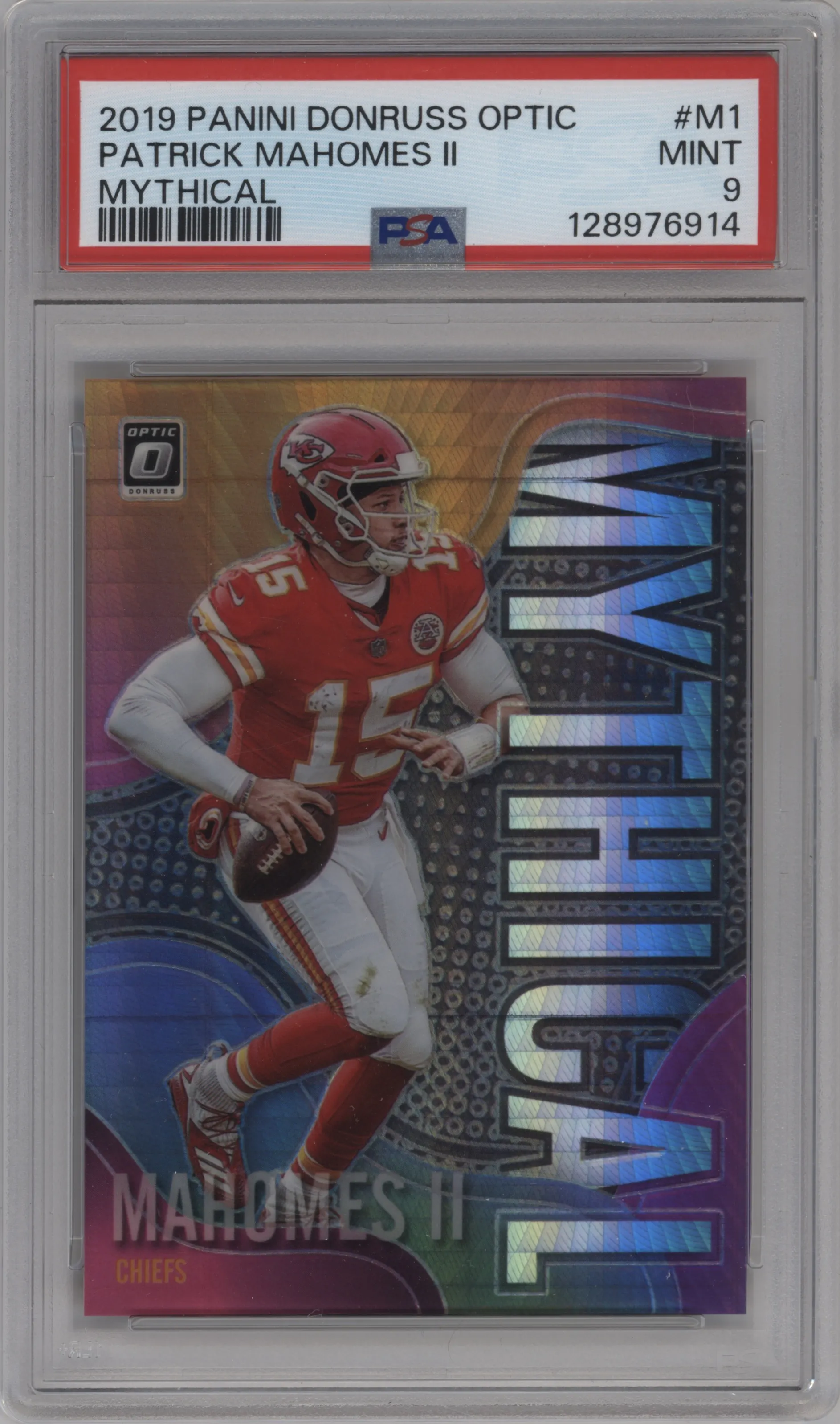 2019 Panini Donruss Optic Mythical Patrick Mahomes II #M-1 PSA 9