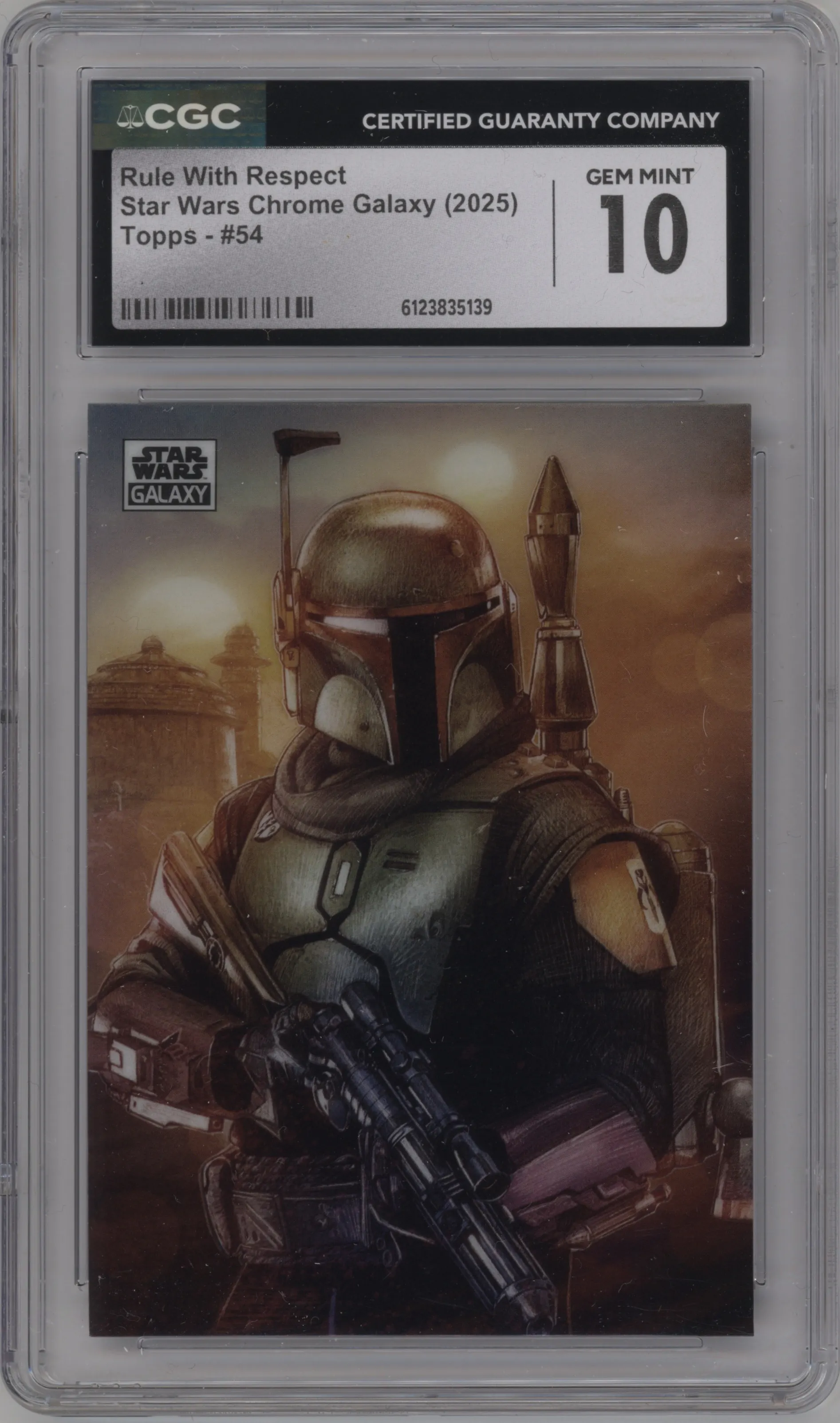 2025 Topps Chrome Star Wars Galaxy Rule With Respect #54 CGC 10
