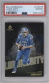 Jared Goff from the 2024 Panini Luminance set graded by PSA and given an overall grade of 10.