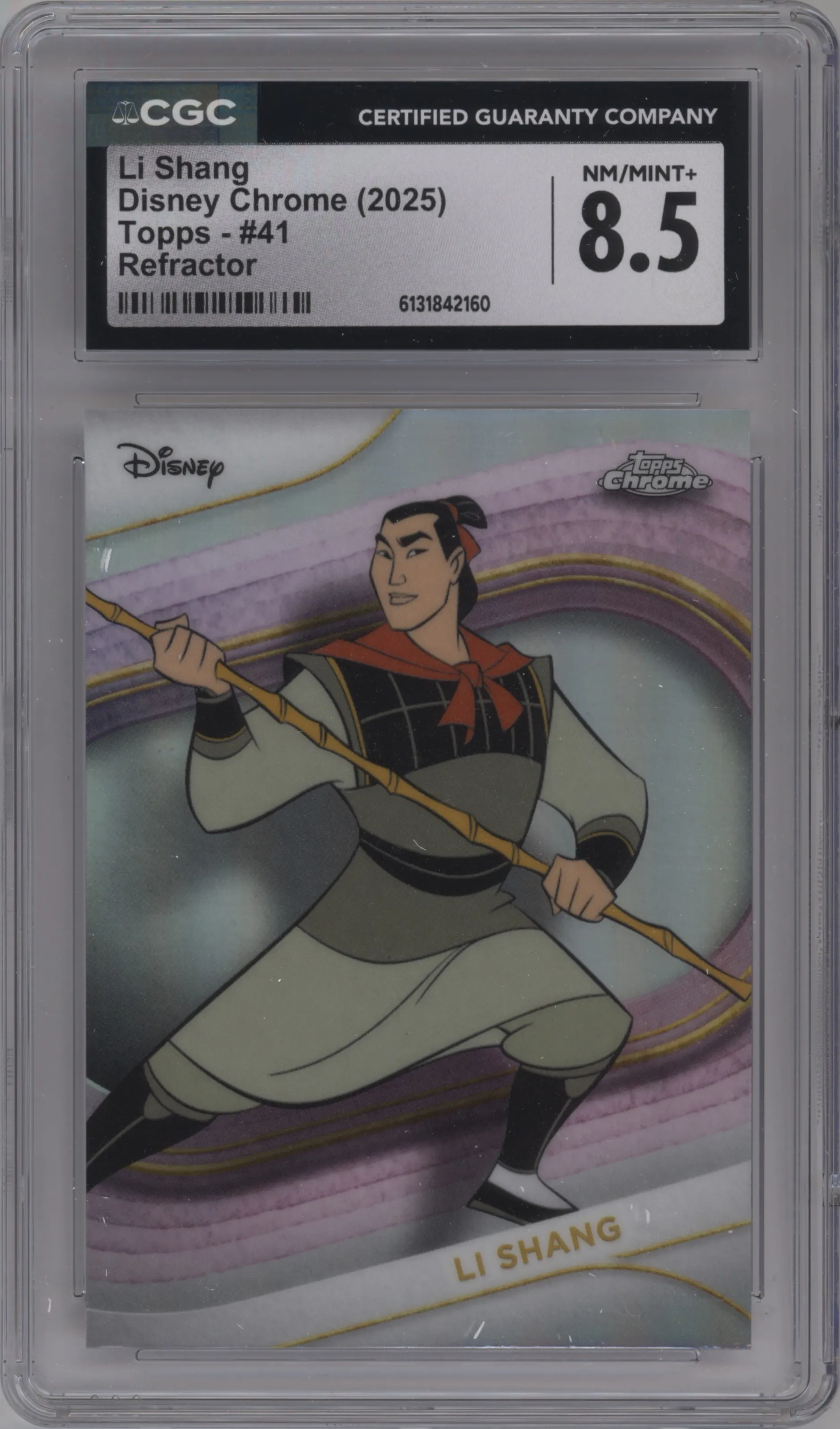 2025 Topps Chrome Disney Li Shang Refractor CGC 8.5