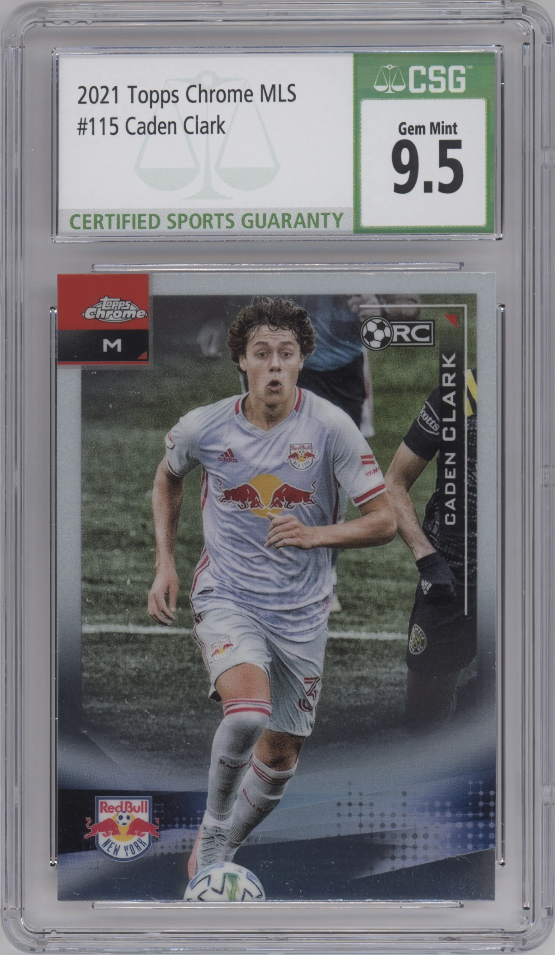 2021 Topps Chrome MLS Caden Clark #115 CGC 9.5