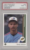 Randy Johnson from the 1989 Upper Deck set graded by PSA and given an overall grade of 9.
