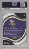 Justin Jefferson from the 2020 Panini Select set featuring a Die-Cut Blue parallel graded by PSA and given an overall grade of 10.