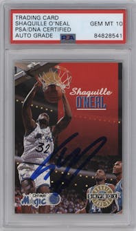 Shaquille O'Neal from the 1993-94 SkyBox Premium set graded by PSA and given an overall grade of 0.