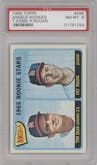 Tom Egan / Pat Rogan from the 1965 Topps set graded by PSA and given an overall grade of 8.