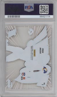 Puka Nacua from the 2023 Panini Zenith set graded by PSA and given an overall grade of 9.