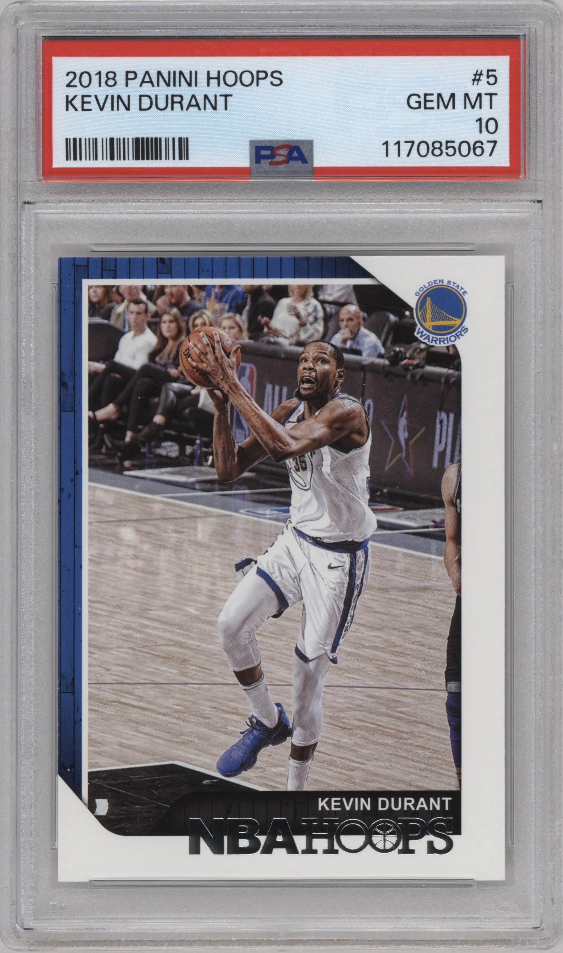 2018 Panini NBA Hoops Kevin Durant PSA 10