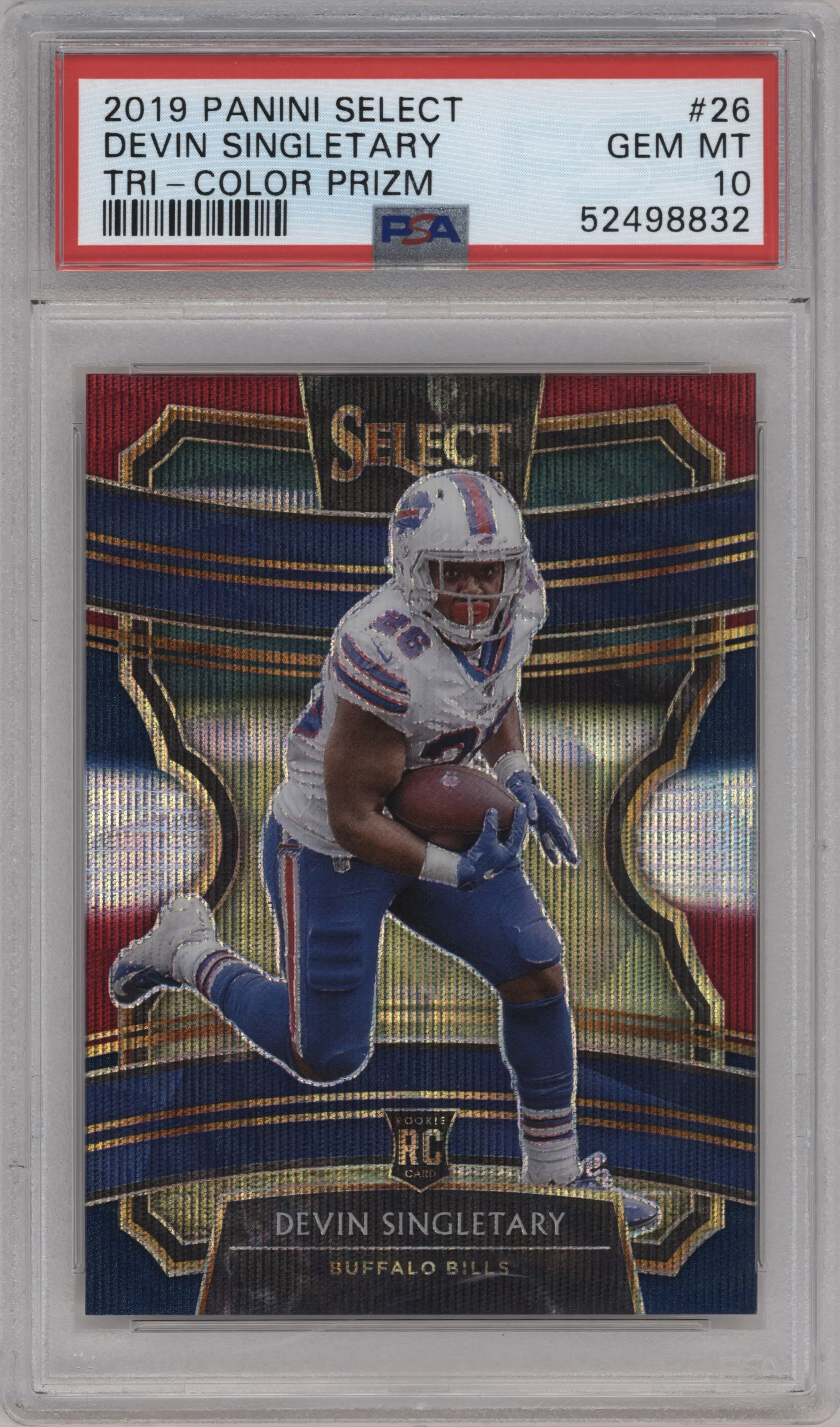 2019 Panini Select Devin Singletary Tri-Color PSA 10