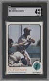 Roberto Clemente from the 1973 Topps set graded by SGC and given an overall grade of 4.