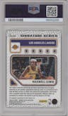 Maxwell Lewis from the 2023-24 Donruss Optic set graded by PSA and given an overall grade of 10.