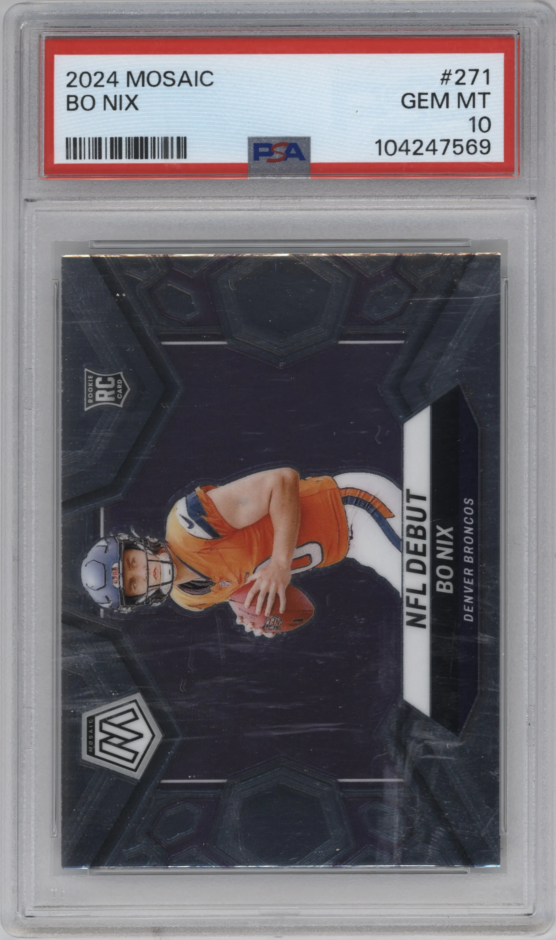 2024 Panini Mosaic Bo Nix #271 PSA 10
