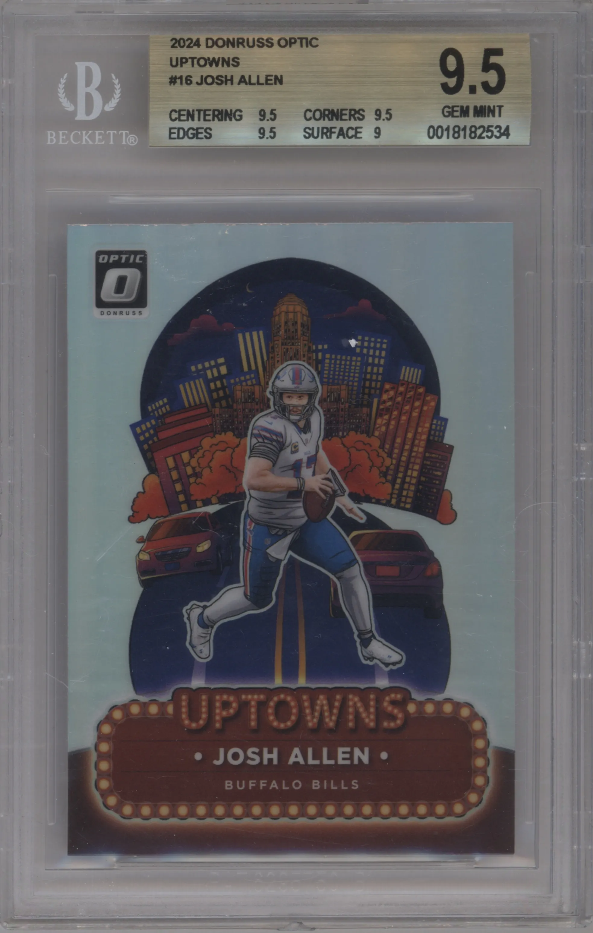 2024 Donruss Optic Uptowns Josh Allen #16 BGS 9.5