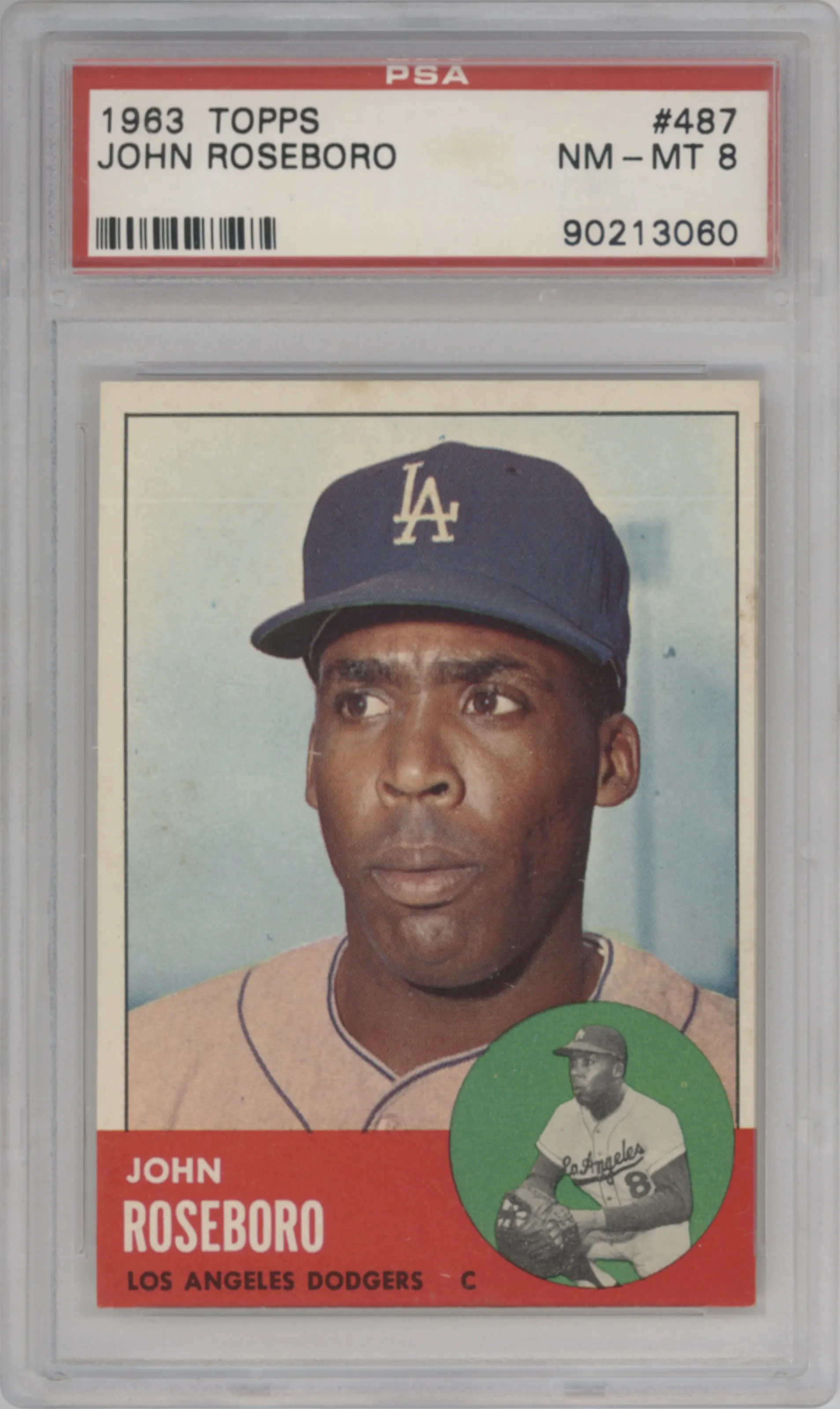 1963 Topps John Roseboro PSA 8