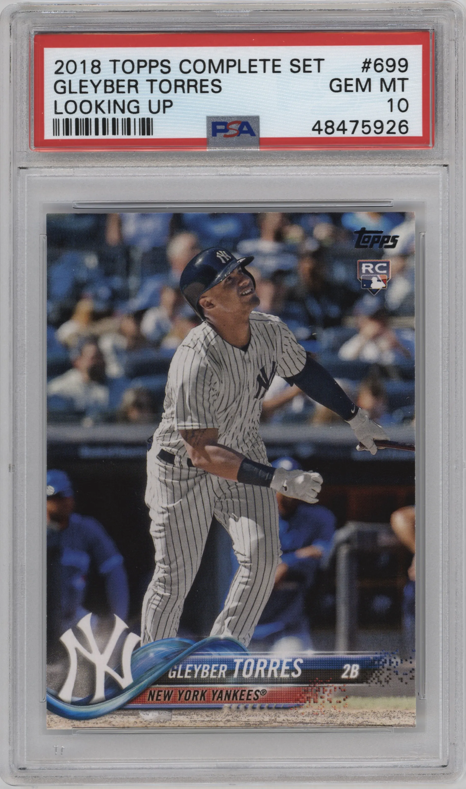 2018 Topps Complete Set Gleyber Torres PSA 10