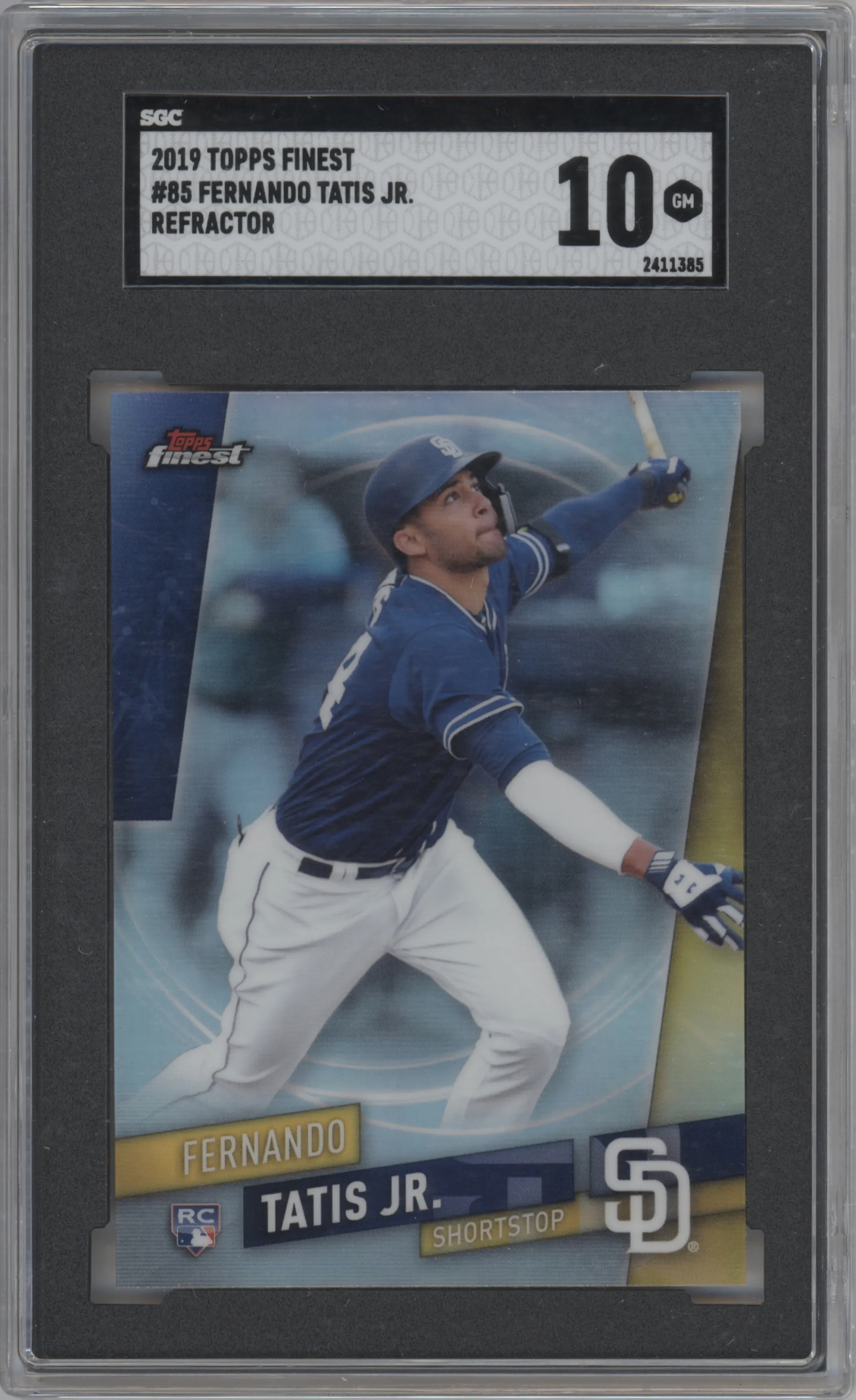 2019 Topps Finest Fernando Tatis Jr. Refractor SGC 10
