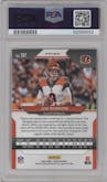 Joe Burrow from the 2020 Panini Prizm set featuring a Silver Prizm parallel graded by PSA and given an overall grade of 10.