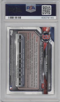 Triston Casas from the 2018 Bowman Draft set graded by PSA and given an overall grade of 10.
