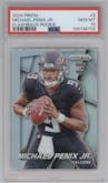 Michael Penix Jr. from the 2024 Panini Prizm set graded by PSA and given an overall grade of 10.