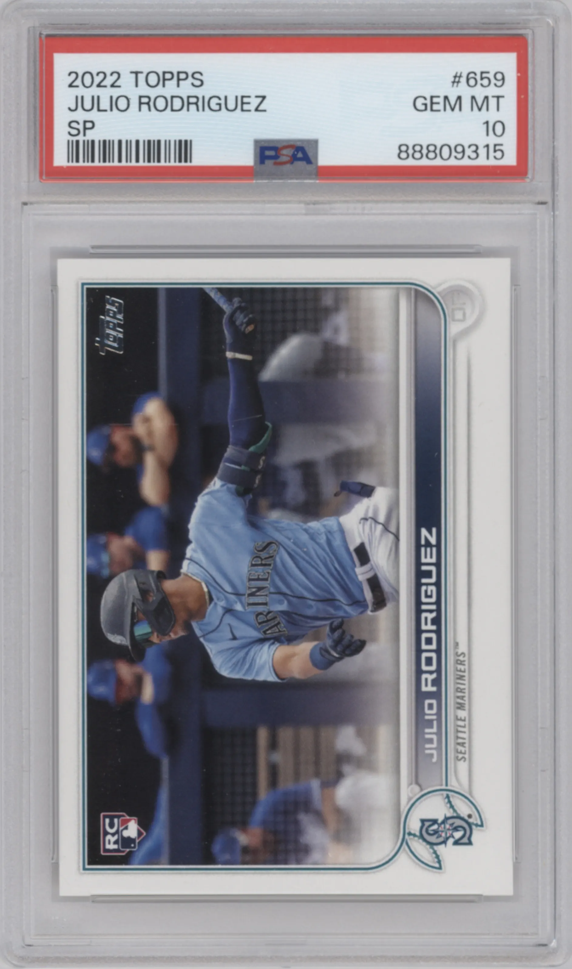 2022 Topps Series 2 SP Julio Rodriguez #659 PSA 10