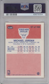 Michael Jordan from the 1986-87 Fleer set graded by PSA and given an overall grade of 6.5.