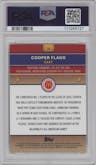 Cooper Flagg from the 2024 Topps Chrome McDonald's All-American set featuring a Blue RayWave Refractor parallel graded by PSA and given an overall grade of 9.