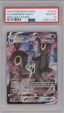 Umbreon VMAX from the 2022 Pokemon SWSH set graded by PSA and given an overall grade of 10.
