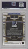 Ja Morant from the 2021-22 Panini Select set featuring a Red Prizm parallel graded by PSA and given an overall grade of 10.
