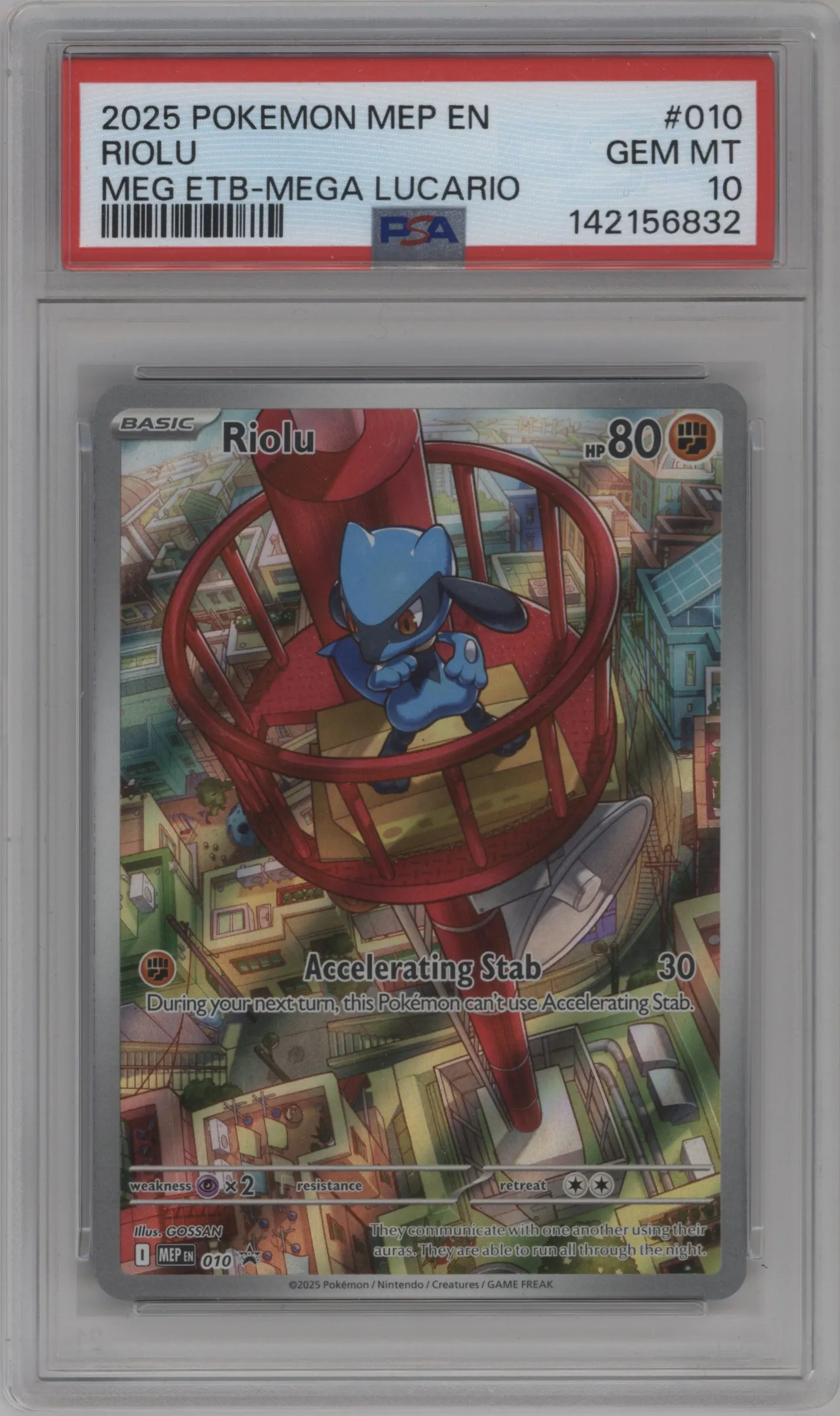 2025 Pokemon Mega Evolution Riolu Mega Evolution Elite Trainer Box #010 PSA 10