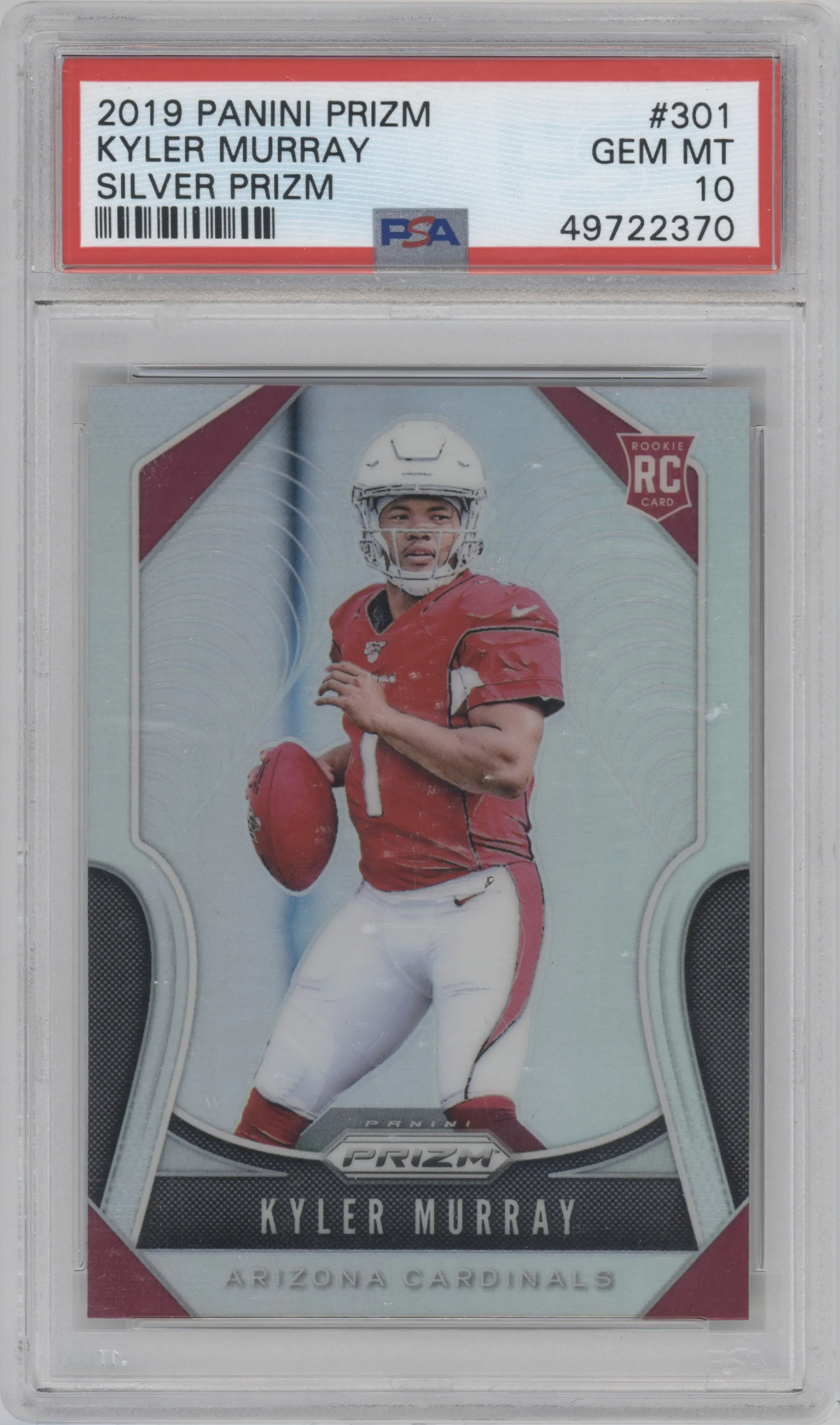 2019 Panini Prizm Kyler Murray Silver Prizm PSA 10