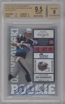 Rob Gronkowski from the 2010 Playoff Contenders set graded by Beckett and given an overall grade of 9.5.