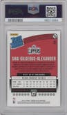Shai Gilgeous-Alexander from the 2018-19 Panini Donruss Optic set graded by PSA and given an overall grade of 10.