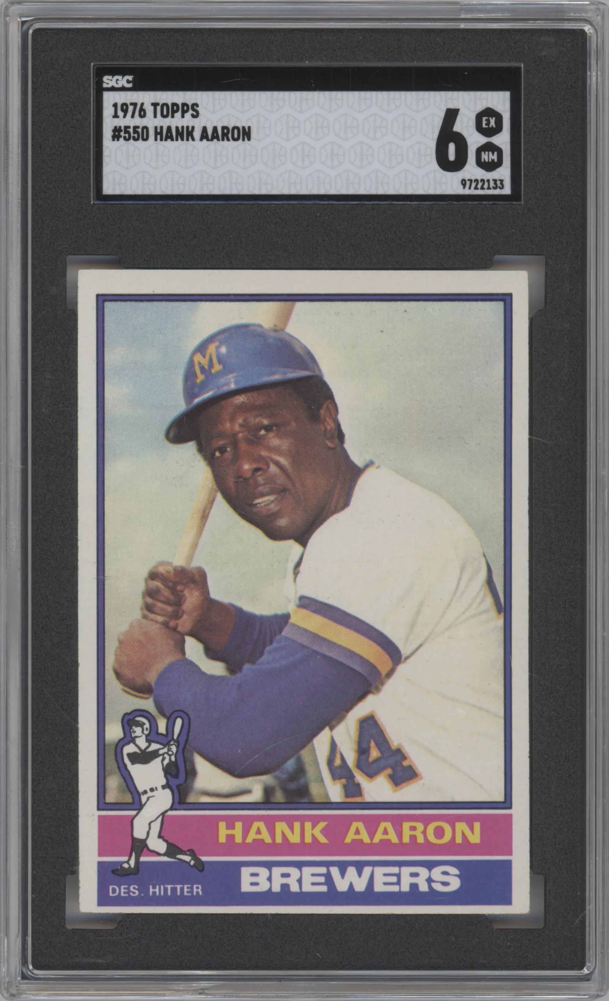 1976 Topps Hank Aaron #550 SGC 6
