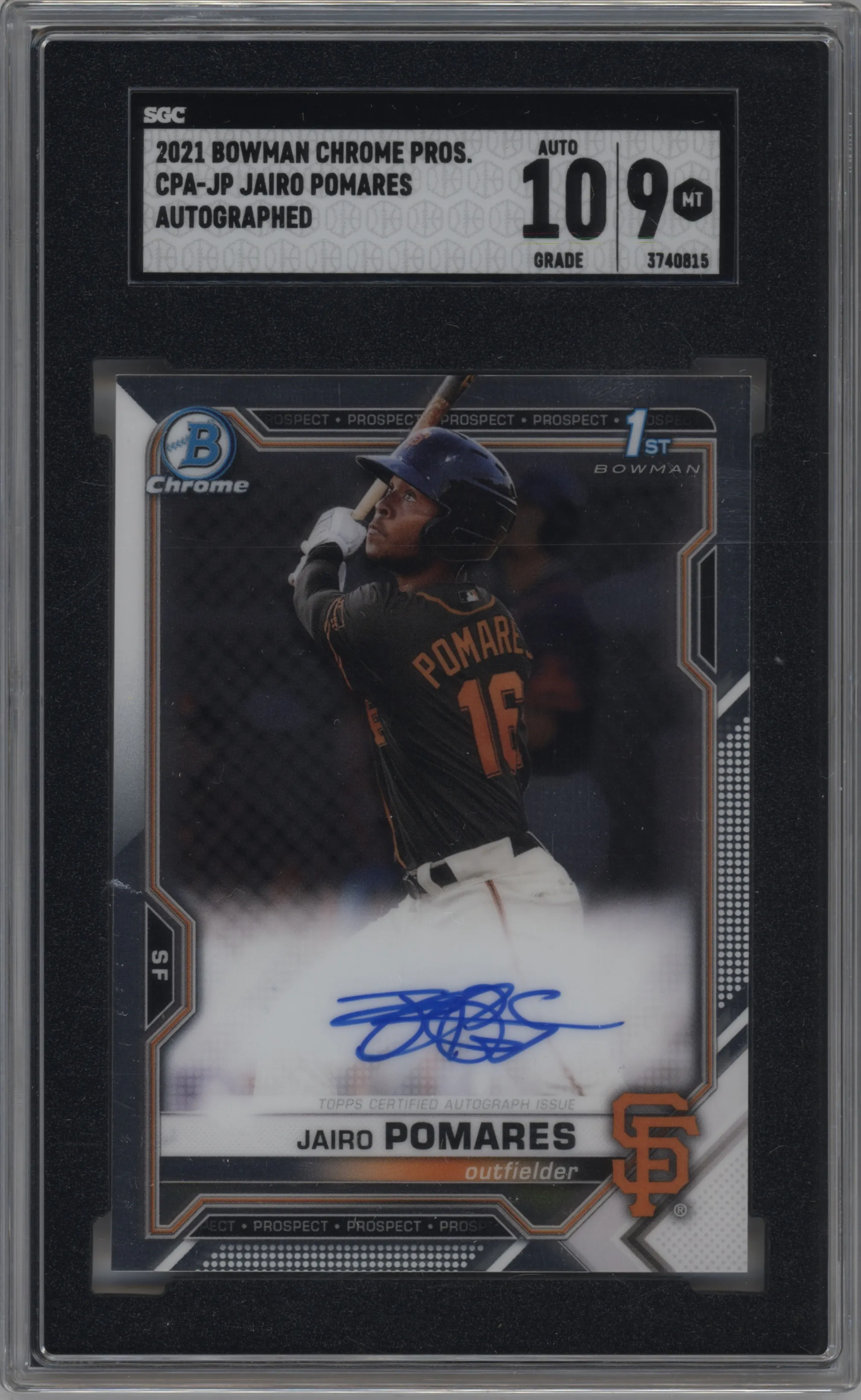 2021 Bowman Chr.Pros.Auto Jairo Pomares #CPA-JP SGC 9