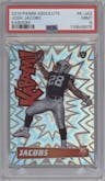 Josh Jacobs from the 2019 Panini Absolute set graded by PSA and given an overall grade of 9.