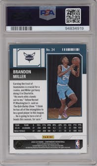 Brandon Miller from the 2023-24 Panini Contenders set graded by PSA and given an overall grade of 10.