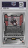 Bijan Robinson from the 2023 Panini Prizm set featuring a Orange Prizm parallel graded by PSA and given an overall grade of 9.