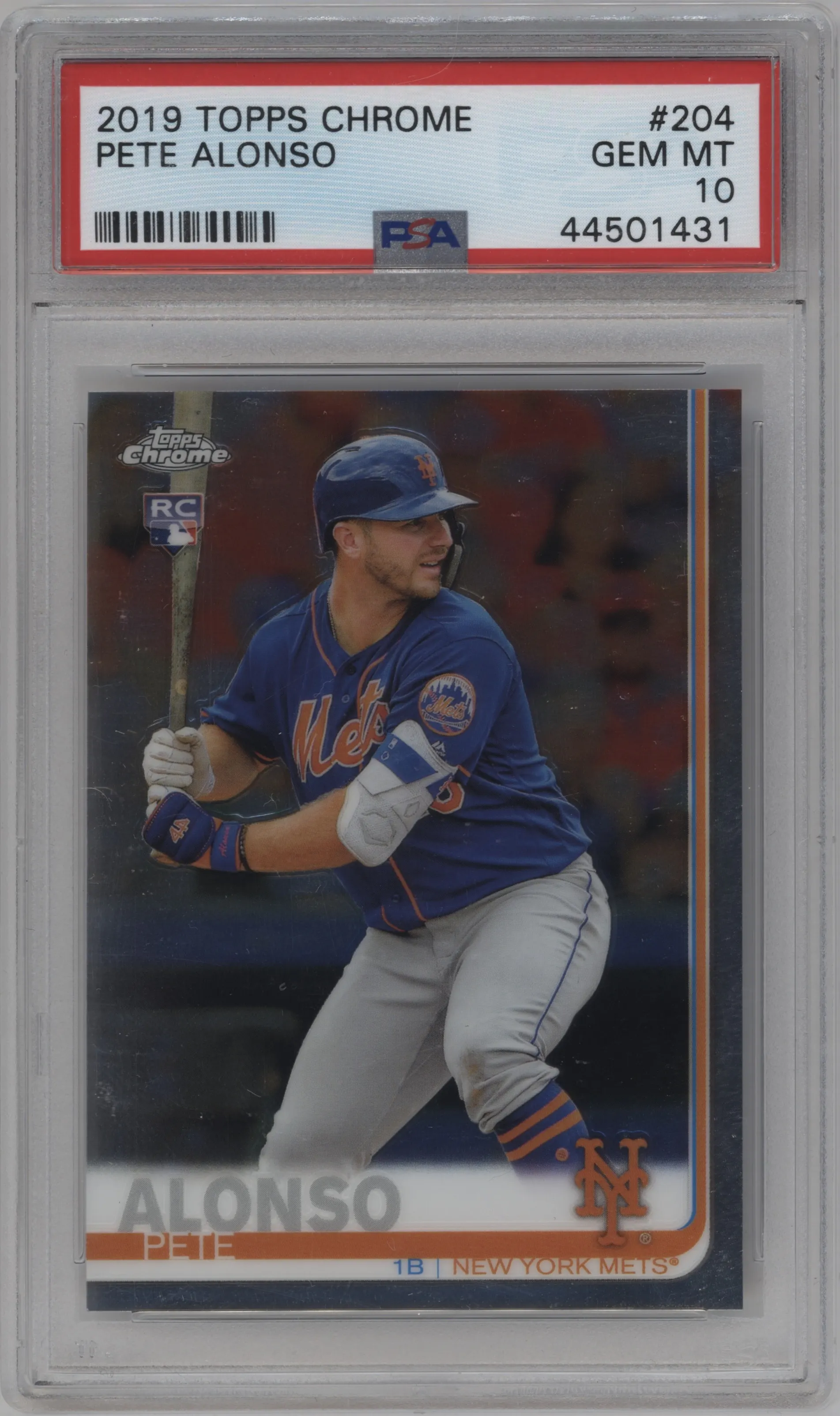2019 Topps Chrome Pete Alonso PSA 10