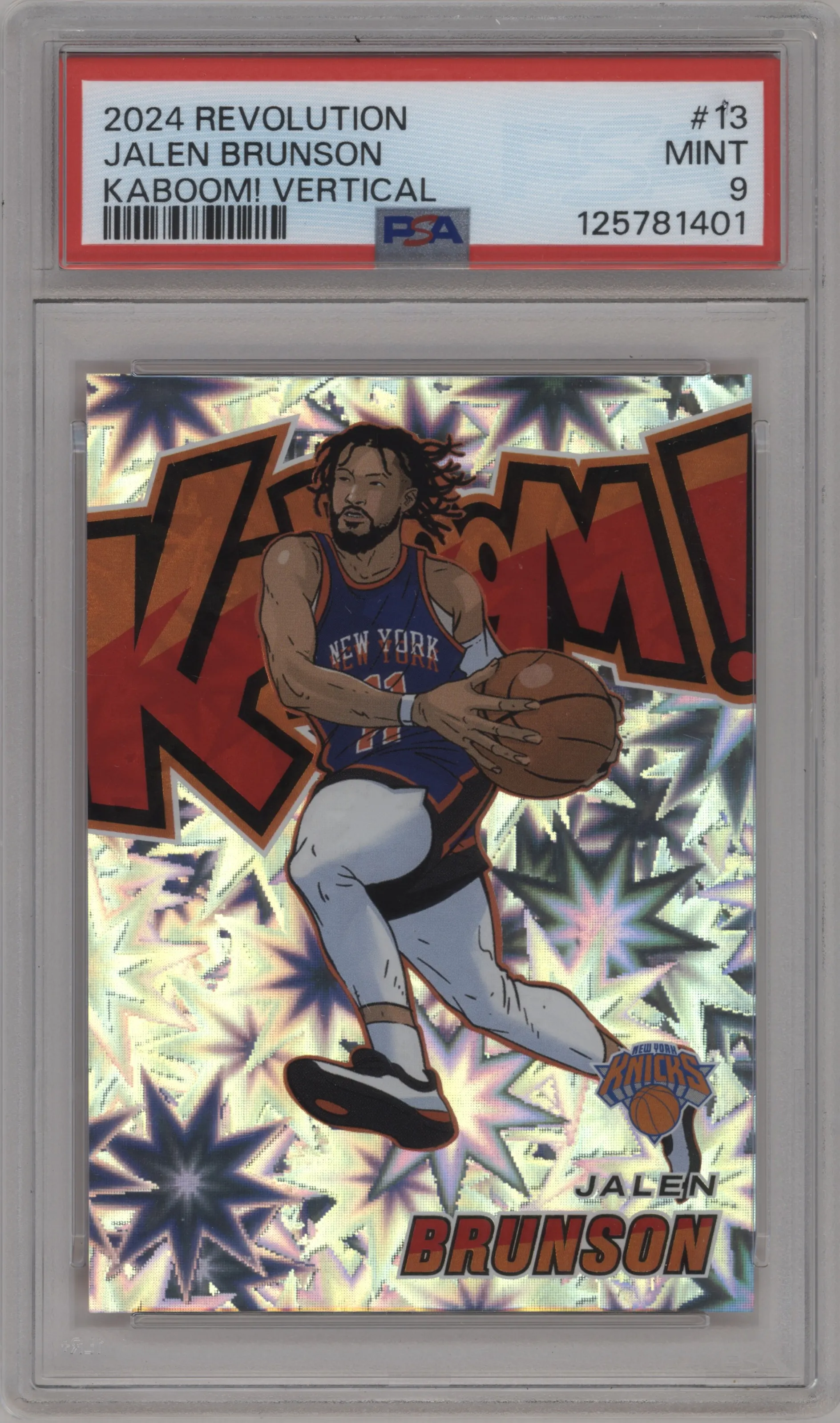 2024 Panini Revolution Kaboom! Vertical Jalen Brunson #13 PSA 9