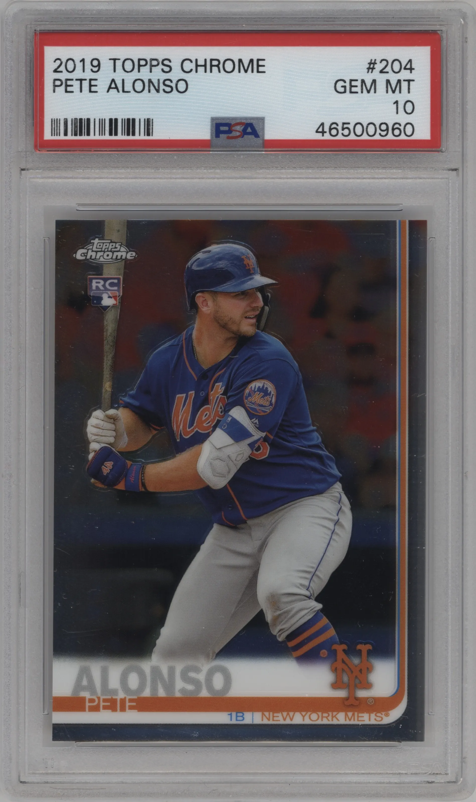 2019 Topps Chrome Pete Alonso PSA 10