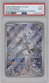 N's Reshiram from the 2025 Pokemon SV set featuring a Enhanced Booster Box parallel graded by PSA and given an overall grade of 9.