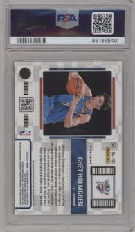 Chet Holmgren from the 2022-23 Panini Contenders Optic set graded by PSA and given an overall grade of 9.