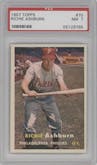 Richie Ashburn from the 1957 Topps set graded by PSA and given an overall grade of 7.