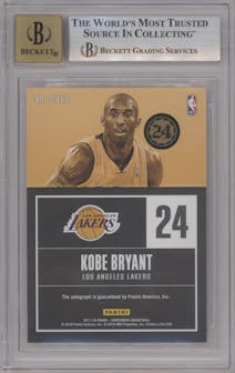 Kobe Bryant from the 2017-18 Panini Contenders set graded by Beckett and given an overall grade of 9.