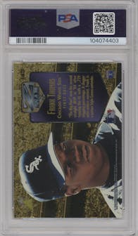 Frank Thomas from the 1995 Zenith set graded by PSA and given an overall grade of 9.
