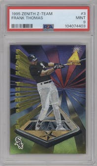 Frank Thomas from the 1995 Zenith set graded by PSA and given an overall grade of 9.