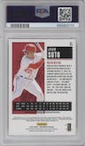 Juan Soto from the 2020 Panini Contenders set featuring a Cracked Ice parallel graded by PSA and given an overall grade of 10.